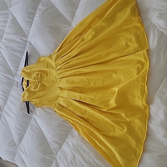 Belle Paque Lemon Yellow Dress - L - Picture 5 of 8
